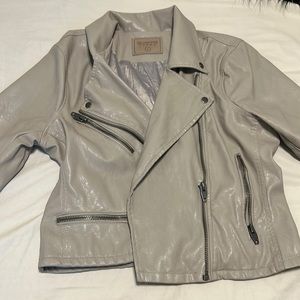 BLANKNYC grey leather jacket
